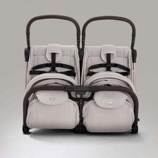 JoviKids Ayla Twin Pushchair – Lightweight Double Stroller with Compact Fold Beige