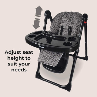 My Babiie MBHC8 Premium Highchair Adjustable 3 Recline Positions 6 Height Black