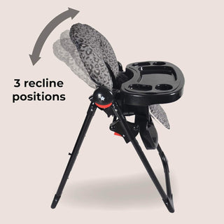 My Babiie MBHC8 Premium Highchair Adjustable 3 Recline Positions 6 Height Black