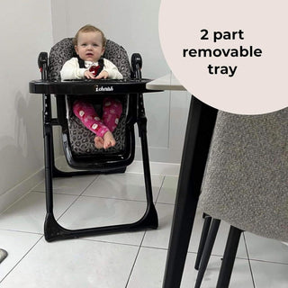 My Babiie MBHC8 Premium Highchair Adjustable 3 Recline Positions 6 Height Black