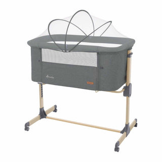 KikkaBoo Amaris Bedside Crib – Dark Grey