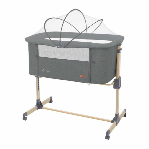 KikkaBoo Amaris Bedside Crib – Dark Grey