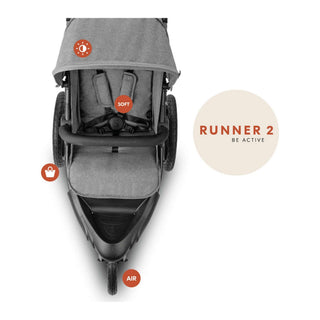 Hauck Runner 2 - All-Terrain Pushchair - Melange Grey