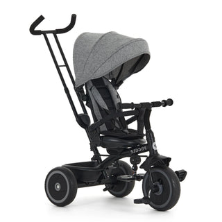 Puggle Easy Twist 6-in-1 Folding Trike with Parent Handle – Melange Grey
