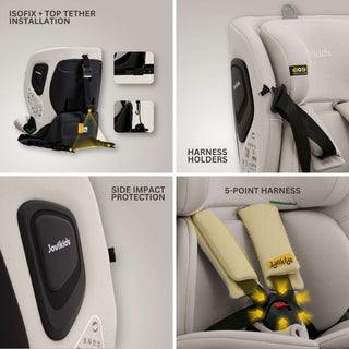 Jovikids CICI TT i-Size Child Seat 76–150cm - Milkstone
