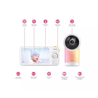 VTech RM5766HD Smart Wi-Fi Baby Monitor with 5" Screen & Pan Tilt Camera