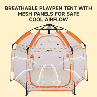Jovikids Portable Play Tent – Pop-Up Kids Teepee Indoor & Outdoor - Beige