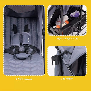 Jovikids Ezra Twin Umbrella Folding Stroller - Quiet Shade