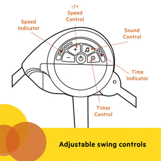 Bright Starts Whimsical Wild Compact Portable Automatic Baby Swing