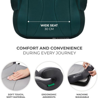 Kinderkraft I-boost Car Seat, I-size, 135-150cm, Baby Seat, Booster Seat Green