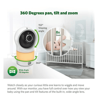 LeapFrog Baby Monitor with Motorized Pan and Tilt Camera – White LF1911HD