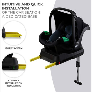 Kinderkraft Mink PRO i-Size Car Seat with ISOFIX Base – Black 40–75 cm
