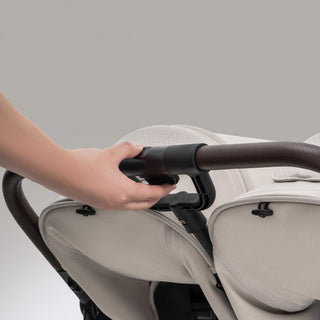 JoviKids Ayla Twin Pushchair – Lightweight Double Stroller with Compact Fold Beige
