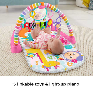 Fisher-Price Deluxe Kick & Play Piano Gym | Smart Stages Baby Play Mat with Lights, Music & 5 Toys