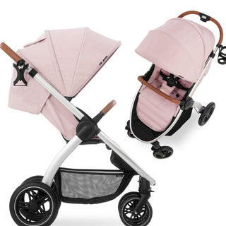 Hauck Uptown Pushchair Stroller Extra Large Seat for All Terrains with Raincover Melange Rose