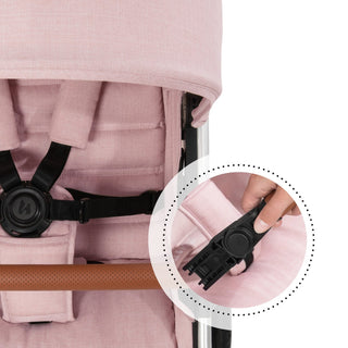 Hauck Uptown Pushchair Stroller Extra Large Seat for All Terrains with Raincover Melange Rose