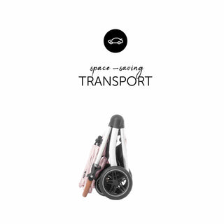 Hauck Uptown Pushchair Stroller Extra Large Seat for All Terrains with Raincover Melange Rose