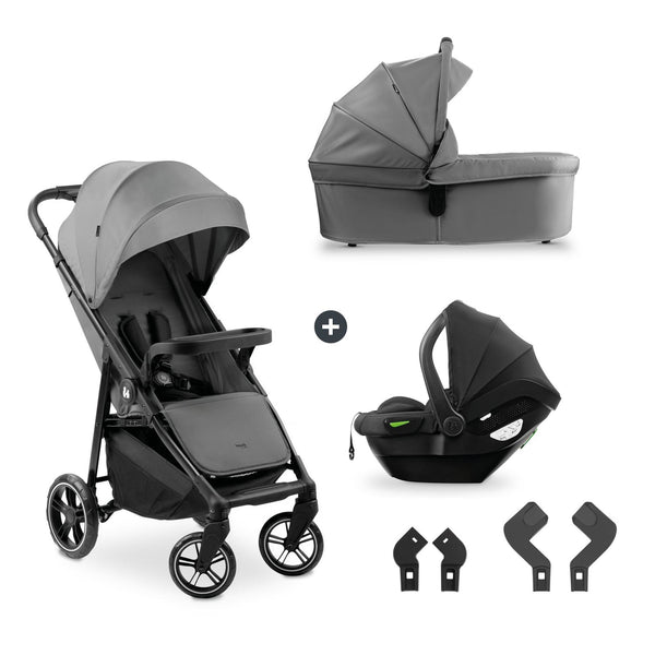 Hauck Shop N Care Trio Set - Pushchair, Car Seat, & Carrycot - Grey