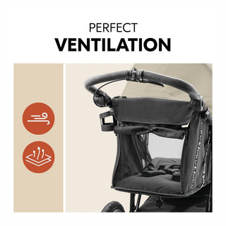 Hauck Runner 3 - All-Terrain Pushchair with Handbrake & Air Wheels - Olive