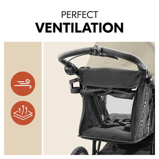 Hauck Runner 3 All-Terrain Pushchair with Handbrake and Air Wheels - Olive