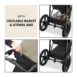 Hauck Runner 3 - All-Terrain Pushchair with Handbrake & Air Wheels - Olive