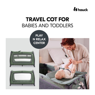 Hauck Play N Relax Center Travel Cot - Dark Green