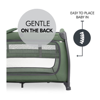 Hauck Play N Relax Center Travel Cot - Dark Green