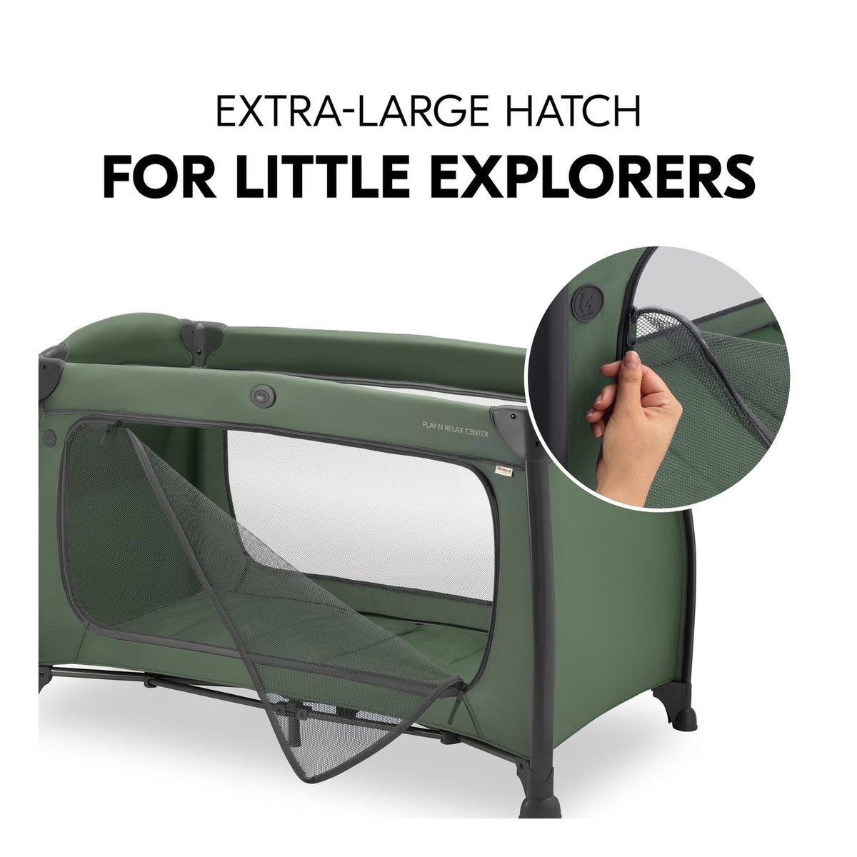 Hauck Play N Relax Center Travel Cot - Dark Green