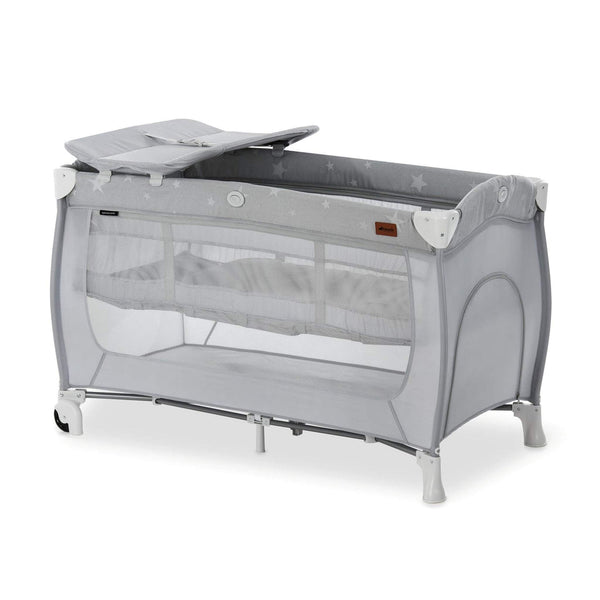 Hauck Sleep N Play Center - Travel Cot & Playpen - Grey Stars