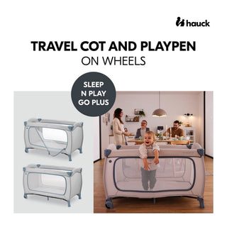 Hauck Sleep N Play Go Plus Travel Cot - Dusty Blue