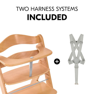 Hauck Alpha+ Economy Bundle Wooden High Chair - Beech Natural