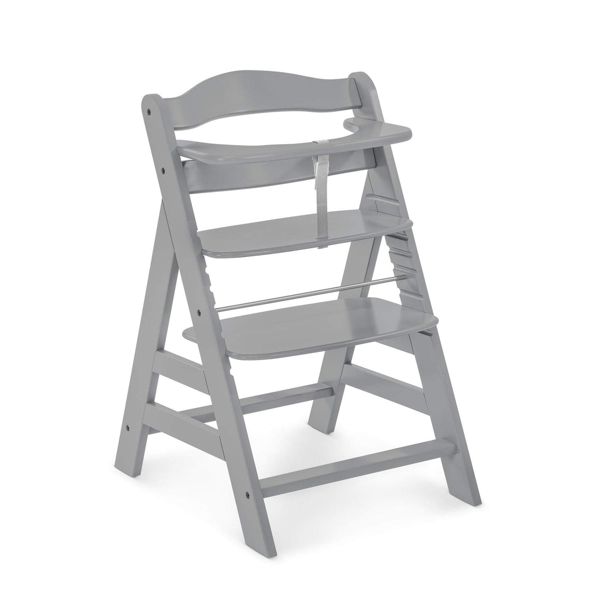 Hauck Alpha+ Premium Bundle Grey High Chair - Beech Grey – three-quarter view