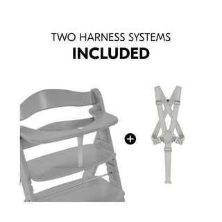 Hauck Alpha+ Premium Bundle Grey High Chair - Beech Grey