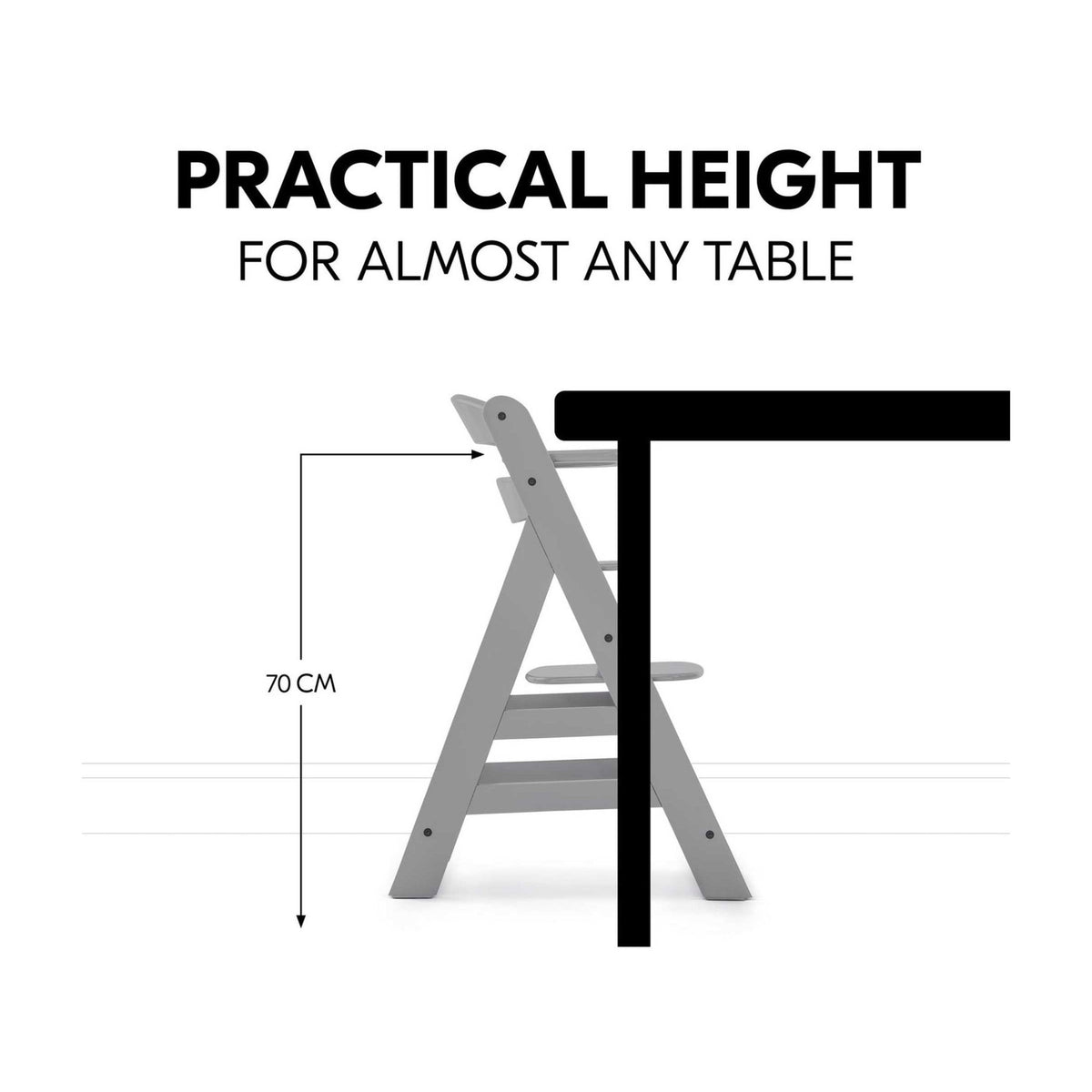 Hauck Alpha+ Premium Bundle Grey High Chair - Beech Grey