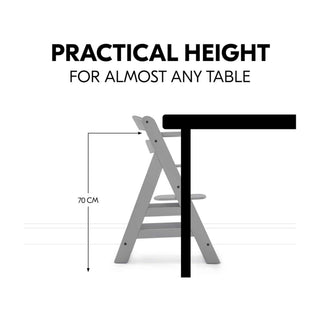 Hauck Alpha+ Premium Bundle Grey High Chair - Beech Grey