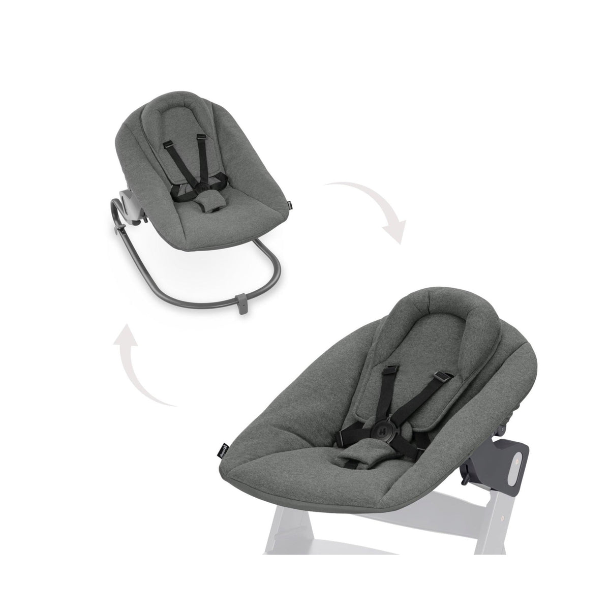 Hauck Alpha+ Premium Bundle Grey High Chair - Beech Grey