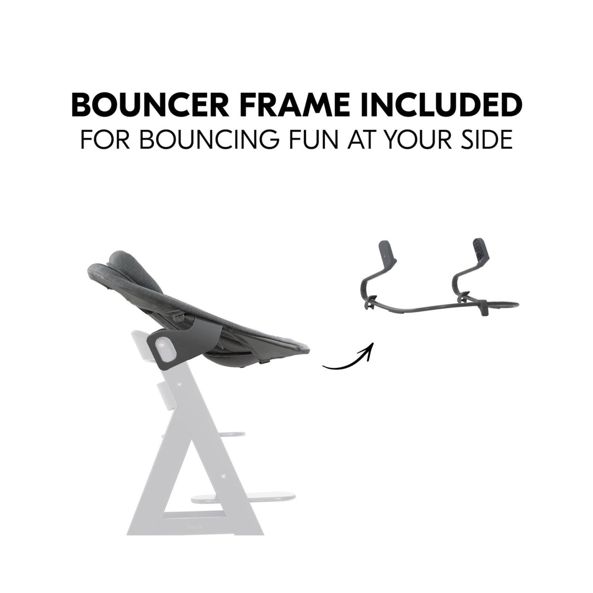 Hauck Alpha+ Premium Bundle Grey High Chair - Beech Grey