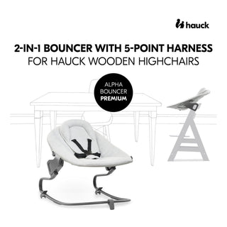 Hauck Alpha+ Premium High Chair Bundle - Beech White