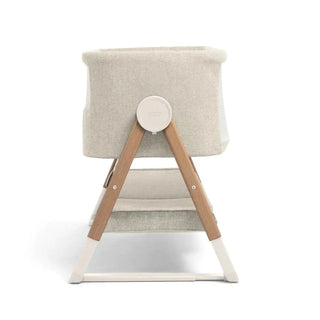 Mamas & Papas Lua Bedside Crib – Fawn Beige | Adjustable Co-Sleeping Crib