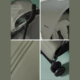 Silver Cross Pop Stroller – Lightweight, Birth to 22kg | One-Hand Fold, UPF 50+ Hood Sage