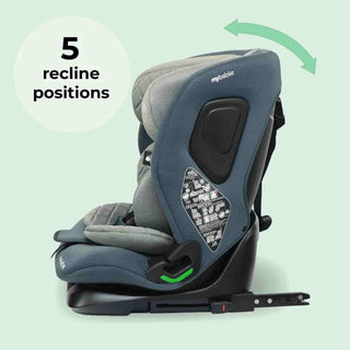 My Babiie MBCS123 i-Size 76-150cm Car Seat - Slate Blue/charcoal