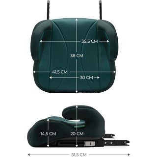 Kinderkraft I-boost Car Seat, I-size, 135-150cm, Baby Seat, Booster Seat Green