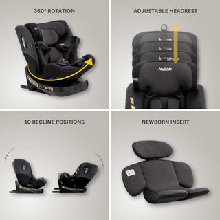 JoviKids Ranger TT Spin 360 Car Seat with ISOFIX - R129 i-Size Birth to 12 Years in Twilight