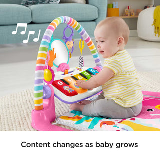 Fisher-Price Deluxe Kick & Play Piano Gym | Smart Stages Baby Play Mat with Lights, Music & 5 Toys