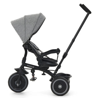 Puggle Easy Twist 6-in-1 Folding Trike with Parent Handle – Melange Grey