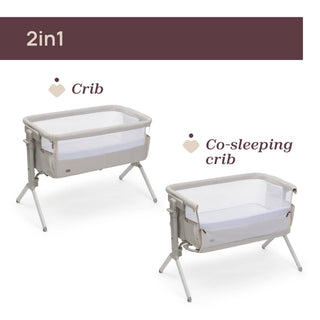 Chicco Next2Me Armonia Bedside Crib – Steel 0–6 Months