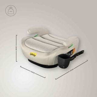 JoviKids Ohho+ i-Size Booster Seat with ISOFIX and Cup Holder 6–12 Years - Milkstone