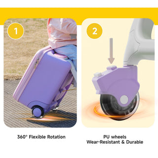 JoviKids 3-in-1 Ride On Luggage – JoyRide Kids Suitcase & Stroller - Pink