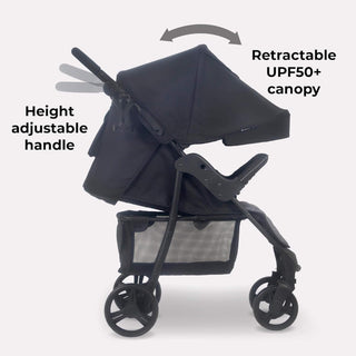 My Babiie MB30 Pushchair Stroller – from Birth to 4 Years 22kg Black & Grey