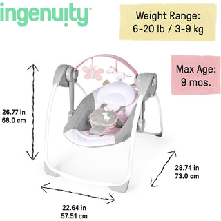 Ingenuity Comfort 2 Go Portable Swing – Unicorn